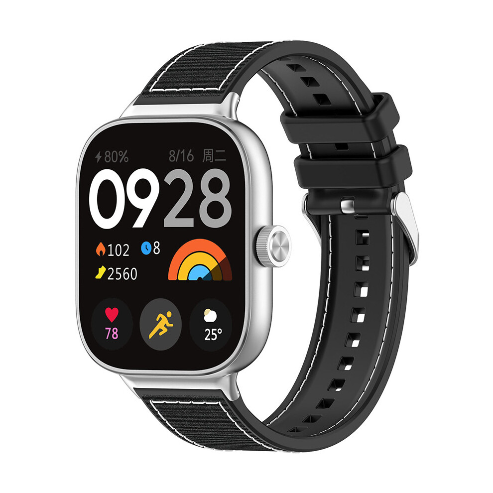 (Black) Watch Strap For Redmi Watch4/Xiaomi Band 9Pro Composite Woven Watch Strap Silicone Nylon Watch Strap Black,Not,Specified 606096958258