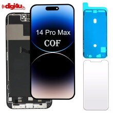 COF LCD Screen Replacement Kit for iPhone 14 Pro Max - True Tone, 1080P, Face ID, Adhesive & Screen Protector Included