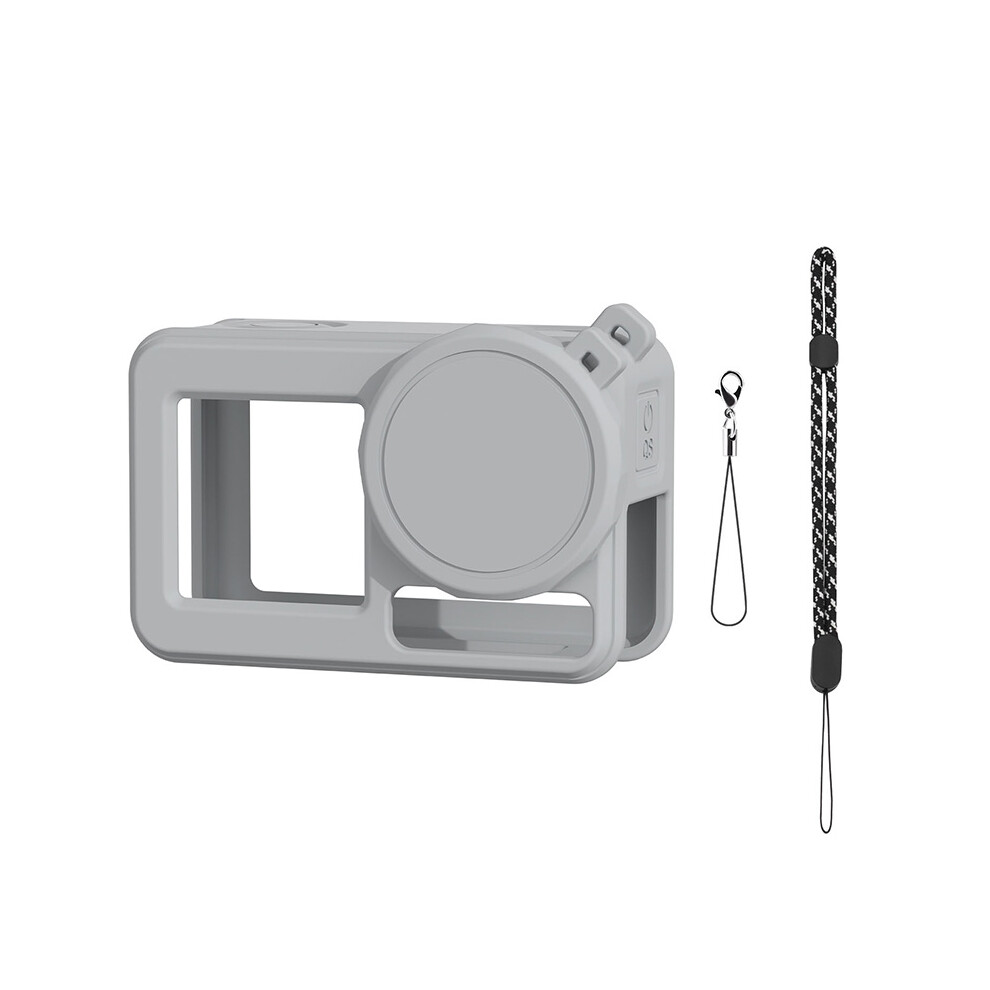 (Grey) Camera Silicone Case Lens Protector For Dji Action 5 Pro Sport Camera Drop Case Dust-Proof Accessories Grey 606096958326