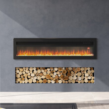 50 Inch 1800W Multifunctional Electric Fireplace - Black