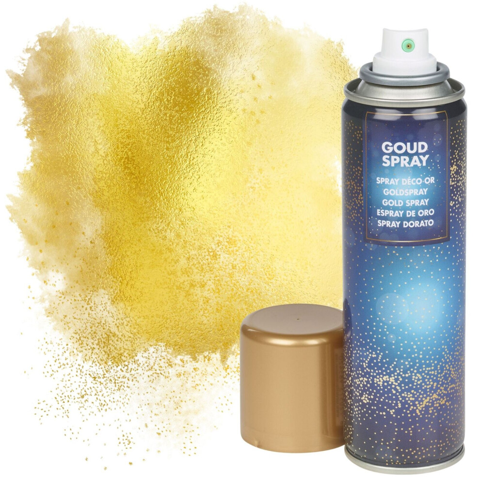 (Gold) 150ml Decorative Lacquer Spray Paint Bottle Festive Craft Metallic Colour Decor