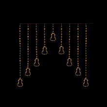 Snowman Christmas Window Curtain Light Decoration 258 Warm White LED