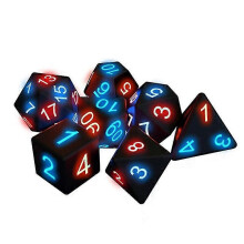 7pcs/set The Electronic Dice Electronic Dice Led D20 Glow Led Dices Trick Pixels Dnd Board Role Playing Game Mtg Table Games