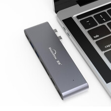 Usb 3.1 Type-c Adaptador Aluminum Laptop Computer Docking Station 7 In 1 Usbc Hub For Macbook Pro 4k Usbc Hubs