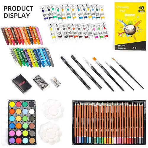 145 Piece Art Set, Deluxe Mega Aluminum Box 2