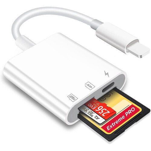 Sd/micro Sd Card Reader For Iphone/ipad Plug And Play, Sd Memory Card Adapter With Simultaneous Read