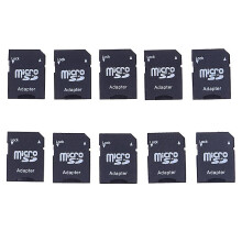 10pcs Microsd Mini Tf Card Reader Micro Sd To Sd Memory Card Adapter Converter