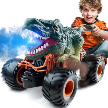 (Type 1) Remote Control Dinosaur Car,2.4Ghz RC Truck for Toddlers, Electric Hobby RC Car Toys with Light & Sound Spray Birthday Gift for 3 4 5 6 7 8 Year olds