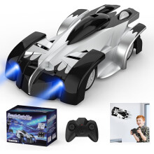 Wall Climbing Remote Control Car, Dual Mode 360Â Rotating RC Stunt Car with Headlight, Rechargeable RC Car Toys for 3 4 5 6 7 8-12 Year Old
