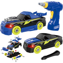 26 Pieces Take Apart Toys for Boys, Racing Car with Electric Drill, Sounds & Lights, Building Stem Toys for Kids, Gifts Learning Educational Toys