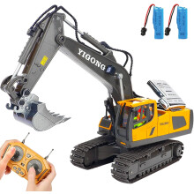 Remote Control Excavator 11 Channel RC Excavator Truck Toys 1/20 Scale 2.4Ghz Construction Vehicles with Metal Shovel 680Â Rotation for Kids Boys
