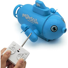 Cute Mini RC Submarine Toy 4CH Radio Remote Control Boat Electric Dive for Fish Tank Water Tub Kids Birthday Gift
