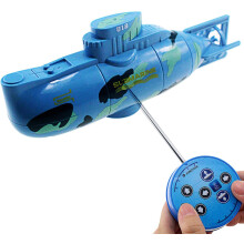 Tipmant Mini RC Submarine Toys Remote Control Boat Electric Swim Diving Fish Tank Water Tube Kids birthday Gifts (Blue)