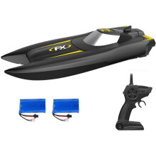 RC Boat Remote Control Speed Boat for Pools and Lakes, 2.4 GHz Racing Boat with 2 Rechargeable Batteries Summer Toys RC Boats for Kids and Adults