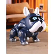 Blue Robot dog toy robotic puppy dog for kids, electronic pets bulldog for kids 3-8, can dance and LED Eyes, act like a real dog, robo dog gifts