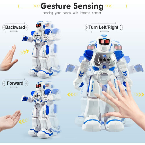 Remote Control Robot for Kids Intelligent Programmable Robot with Infrared Controller Toys,Dancing, Singing,Moonwalking and LED Eyes,Gesture Sensing 2