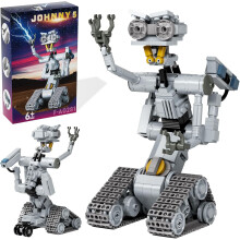 Johnny 5 Robot Short Circuit Building Set, Short Open Circuit Figures Robot Model Toys, Compatible for Lego Johnny 5,STEM Building Set Gift(313 Pcs)