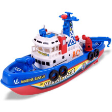 Electric Fireboat Toy Fire Fighting Vessel Toy Fire Ship Model Toy Marine Rescue Ship Toy Water Jet Boat Speed Boat Spray Water Ship Toy with Sounds