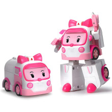 Transforming Robot, 4" Transformable Action Toy Figure Vehicles Gift Guide for Kids, Emergency Vehicle Playset, Holiday Birthday Rescue Car Toys