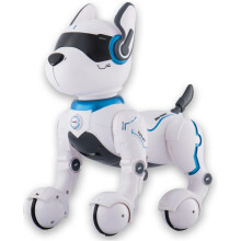 Top Race Programmable Robotic Dog Toy - Remote Control Pet with Touch Function, Voice Control for Kids 5-7 - Rechargeable Smart Animal Toy