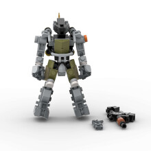 Exoskeleton Robot Mech Armor Action Figure Building Toy Kit - Collectible Mecha Toy for Kids and Adults, DIY Model