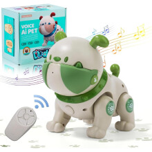 Robot Dog for Kid Toddler Toys Remote Control Robot Dog Toy with Touch Interaction,Recordable, Soothing Music Mode,LED Light, Gift for Girls and Boys