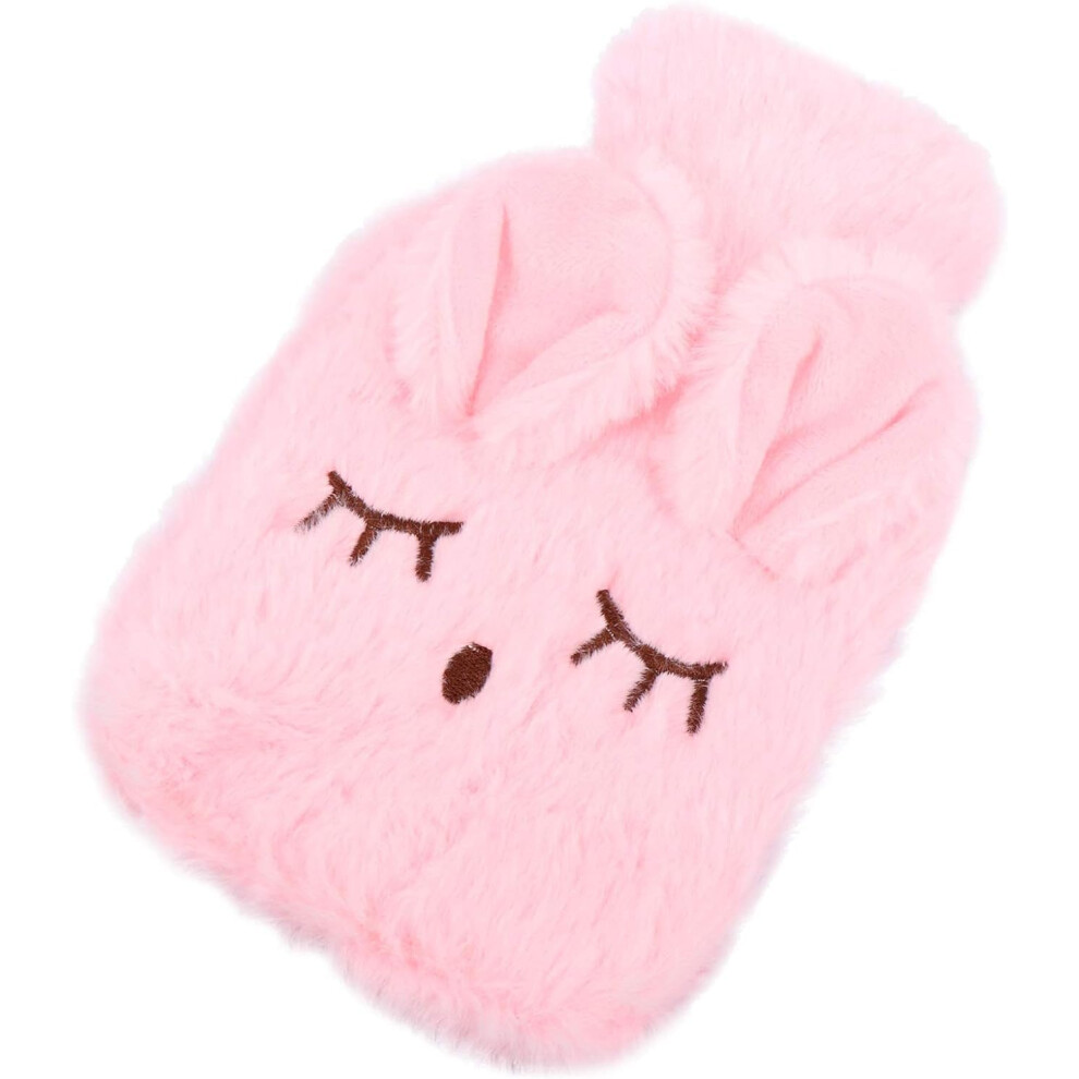 Veeki Pink 1 Set Warm Water Bag Portable Hot Water Bag Heated Hand Warmers Water Injection Pouch Hot Water Bottles Easter Gifts Mini Gifts Hot Water Bag(Pink)