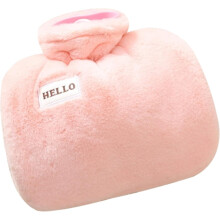 Hot Water Bottle with Cover 1.25L Heat Resistant Leakproof Hot Water Bag Winter Hand Warmer Fluff Hot Bag for Pain Relief Neck Shoulders