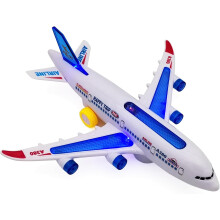 Electric Airplane Vehicle Car Toy Electronic Plane Aircraft, Automatic Driving, Music, Flash Light Kids Birthday Gifts