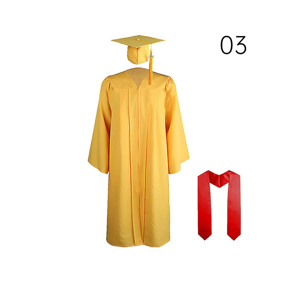(51, 3) 1 Set Graduation Uniform Set High School College Bachelor Hat Graduation Cloak Graduation Gown Costume Outfit Photography Props-image-OPC-PFQZFQG-NEW