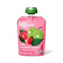Good & Gather Apple Strawberry Spinach Fruit Puree Pouch 38.04oz/12ct