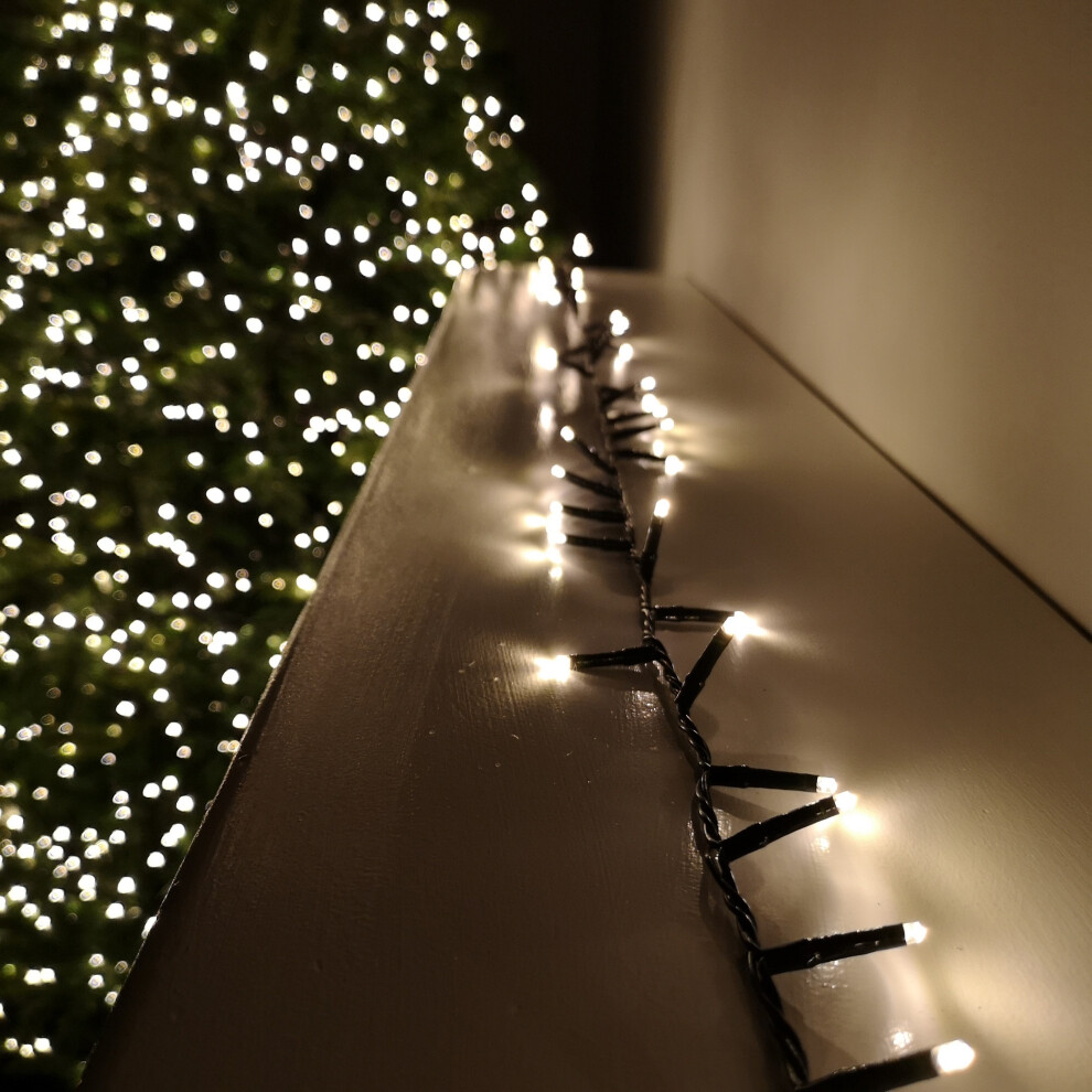 6m 240 LED Multi-Action Christmas String Lights with Timer in Warm White