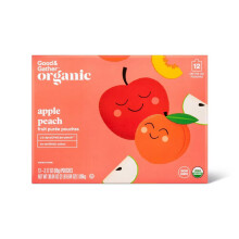 Good & Gather Organic Apple Peach Fruit Purée Pouches 38.04oz/12ct