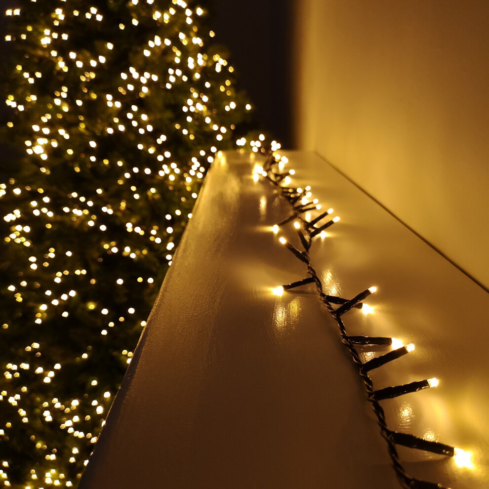 6m 240 LED Christmas String Lights with Timer in Vintage Gold