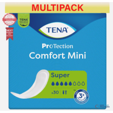 TENA Comfort Mini Super - Case - 6 Packs of 30 - 180 Incontinence Pads