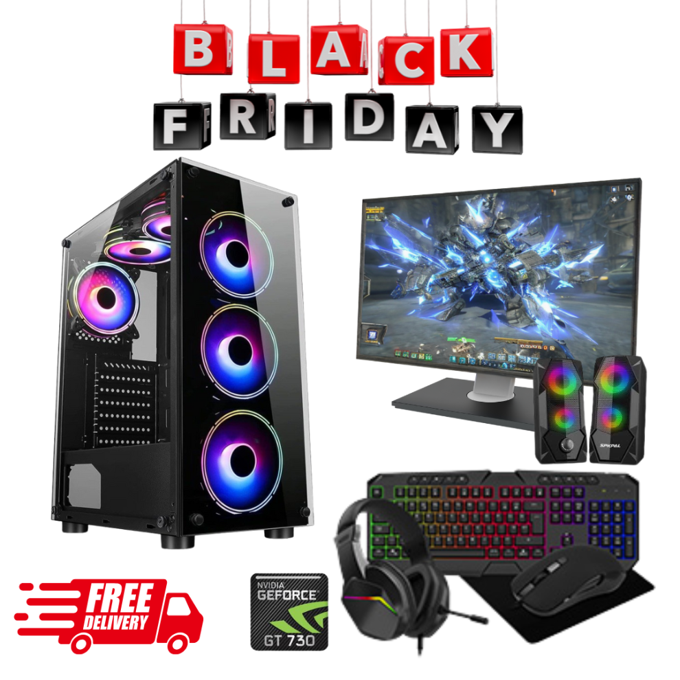 22'' Fast Gaming PC Bundle Core i5 16GB RAM 1TB & 240GB SSD GT730 4GB