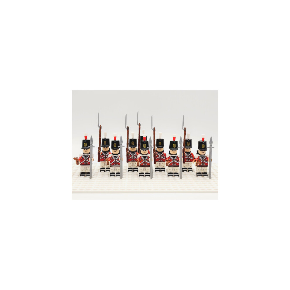 British Royal Fusiliers Custom Army Set 10 Minifigures Set