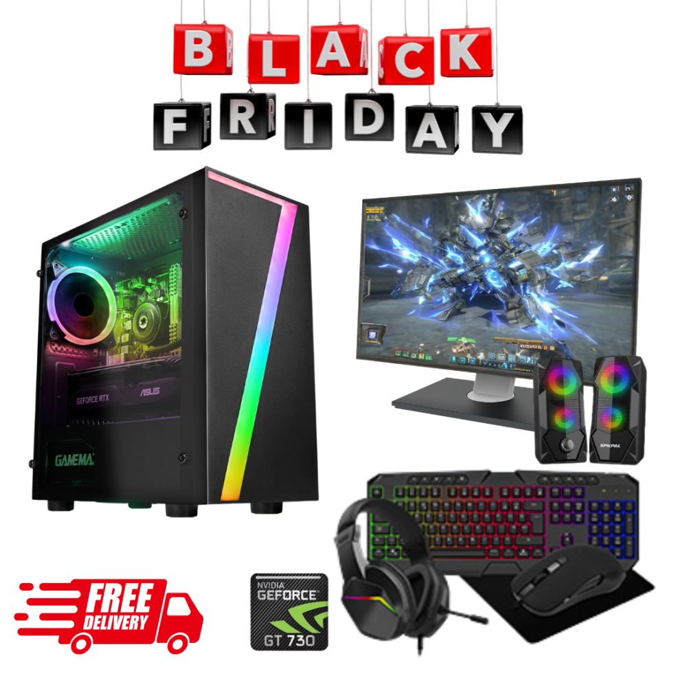 Fast Gaming PC Bundle  Quad Core i5  1TB HDD + 128GB SSD 16GB RAM