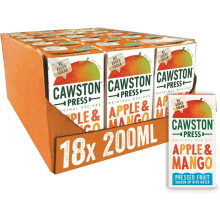 Cawston Press Fruit Water Kids Drink Pressed Apple & Mango Flavoured Water 200ml x 18 Pack