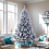 Evre (7ft) EVRE Snow Flock Christmas Tree Pine Cone & Berries 1