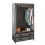 Deluxe Double Canvas Wardrobe - Grey with Roll-Up Door and Drawer 2