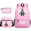 (1) CR7 3pcs Sets Backpack Mochila Kids Capacity Bags 5