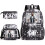 (1) CR7 3pcs Sets Backpack Mochila Kids Capacity Bags 6