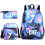 (1) CR7 3pcs Sets Backpack Mochila Kids Capacity Bags 10