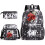 (1) CR7 3pcs Sets Backpack Mochila Kids Capacity Bags 14