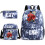 (1) CR7 3pcs Sets Backpack Mochila Kids Capacity Bags 15