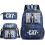 (1) CR7 3pcs Sets Backpack Mochila Kids Capacity Bags 19