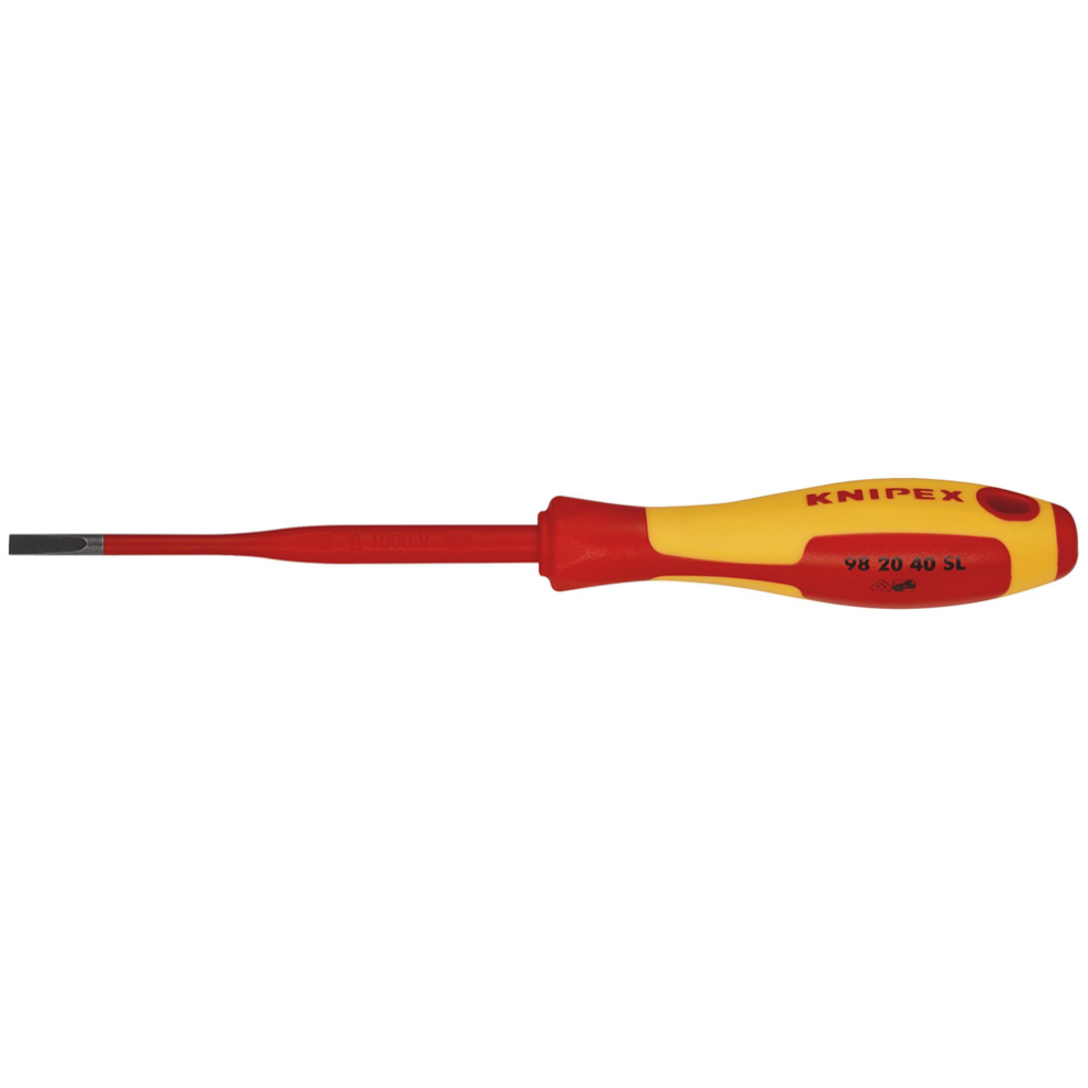 Draper 4.0MM SLIMLINE SLOTTED SCREWDR 72387 72387 VDE Insulated Slotted Screwdrivers - Slim