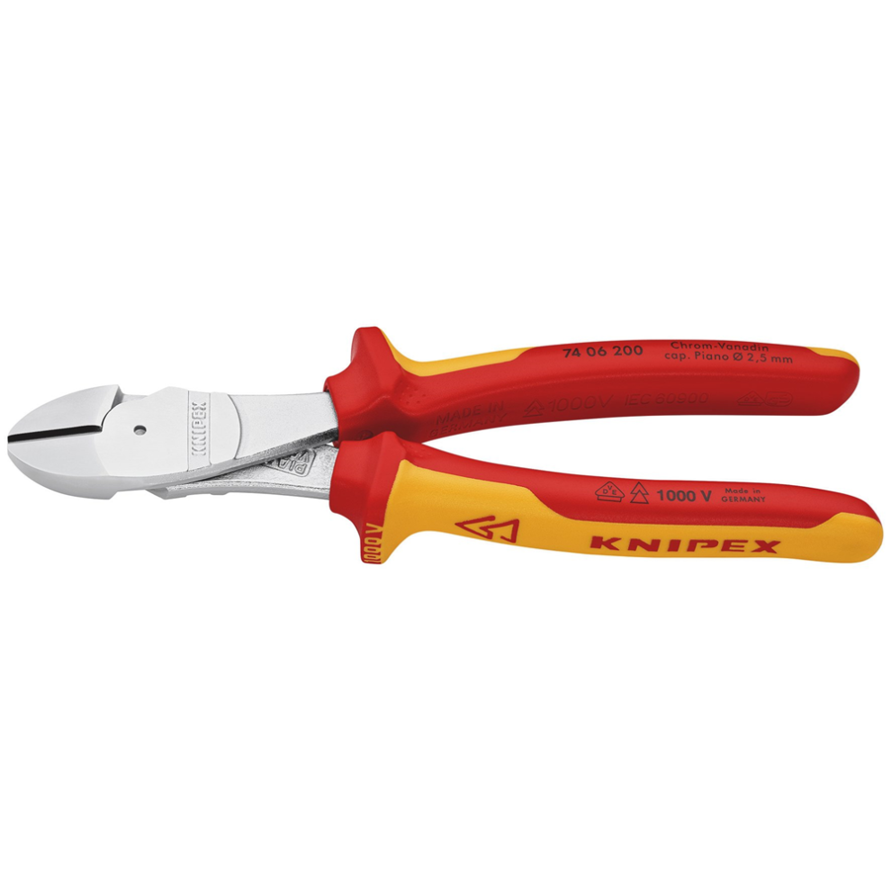 Draper HD HI-LEVERAGE CUTTER VDE200MM 26789 26789 VDE Insulated High Leverage Diagonal Cutters