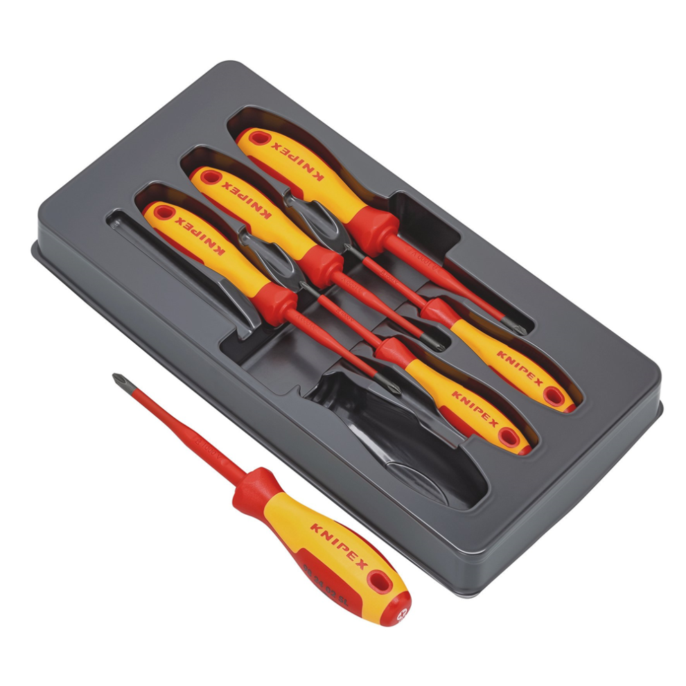 Draper VDE SET OF SCREWDRIVERS PH/PZ 28015 28015 VDE Insulated PhillipsÃ/PozidrivÃ Screwdriver Set